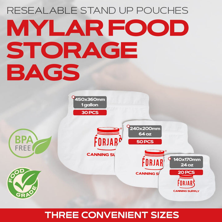Forjars®  50 count 64oz Mylar Bags
