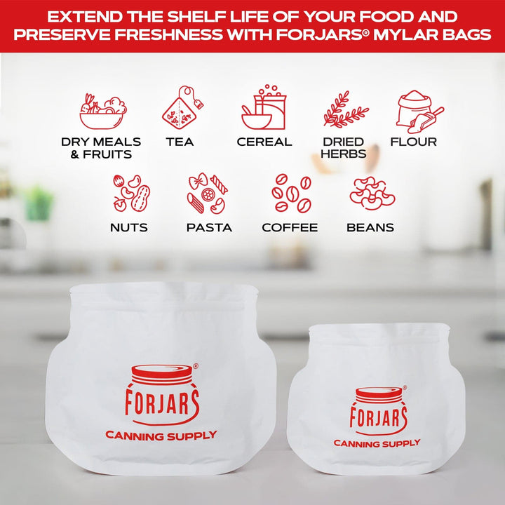 Forjars®  50 count 64oz Mylar Bags